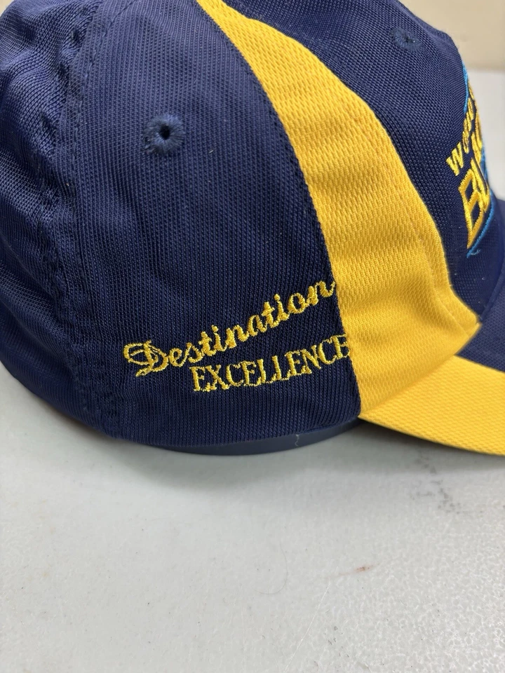 Gorra de béisbol de herreros del Campeonato Mundial azul amarillo con tirantes de nailon Foto 4 de 4
