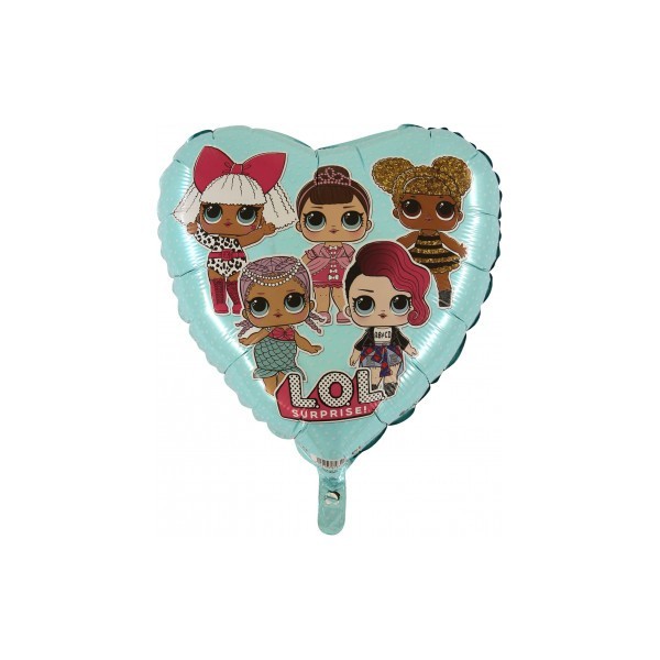 PALLONE MYLAR LOL SURPRISE CELESTE 45 cm tiffany PALLONCINO IN FOIL