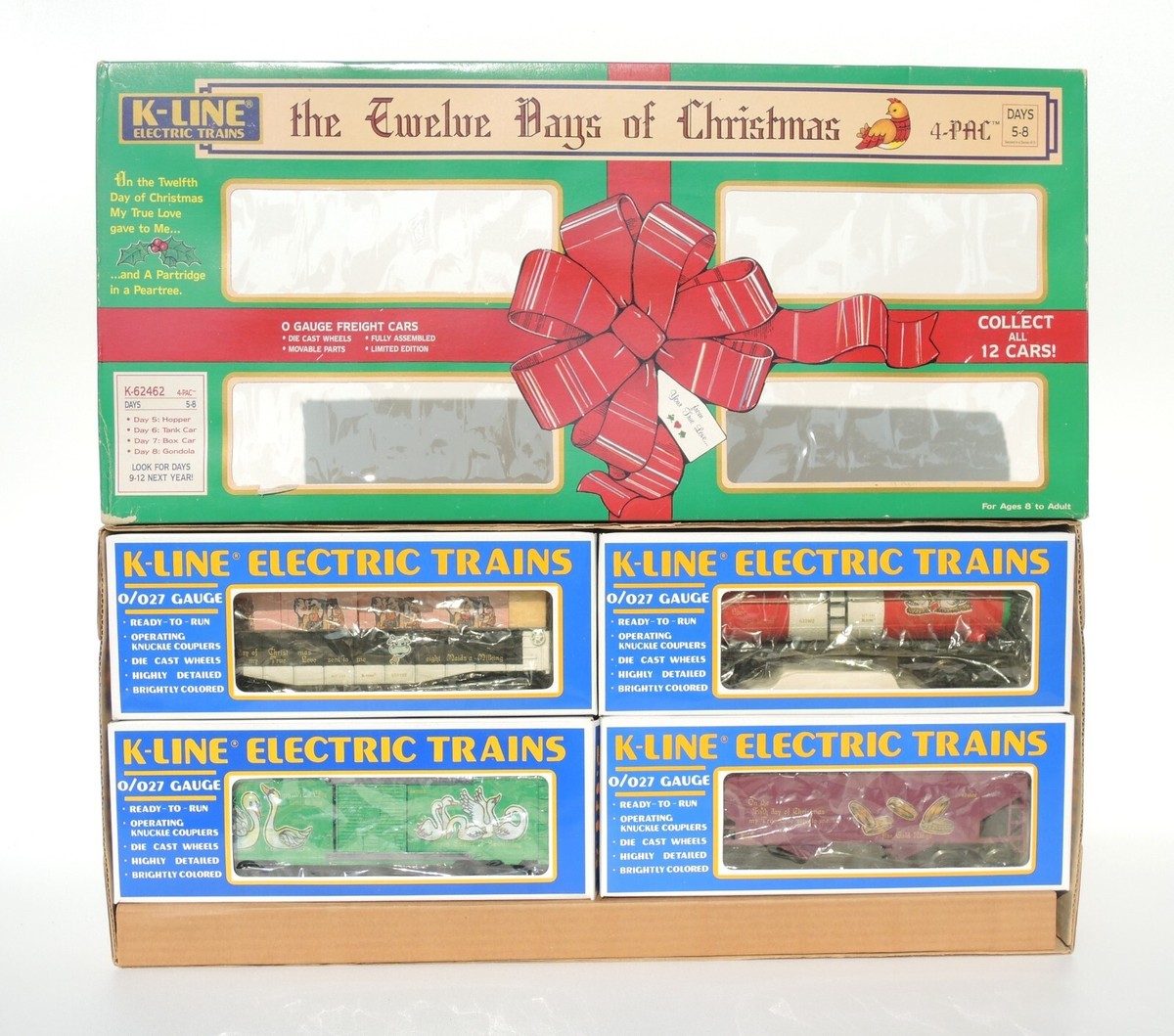 K-line O-gauge 12 days of Christmas gift set of 4 scale model rail