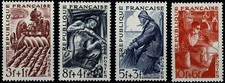 FRANCE 1949 SÉRIE MÉTIERS YT n°  823 à 826  neufs ★★  luxe / MNH (A)