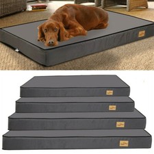 Grey Waterproof Liner Large Orthopedic Dog Bed Outdoor Summer Pets Crate Mat Pad