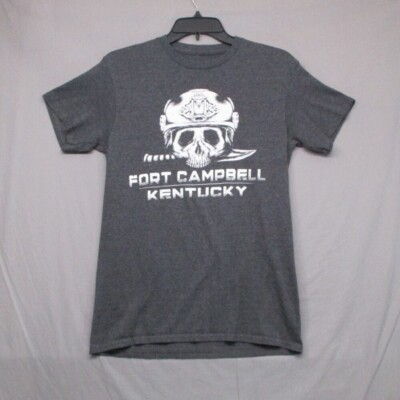 #ad #ad Fort Cambell Kentucky Graphic Print T Shirt Gray Men Size S $10.10