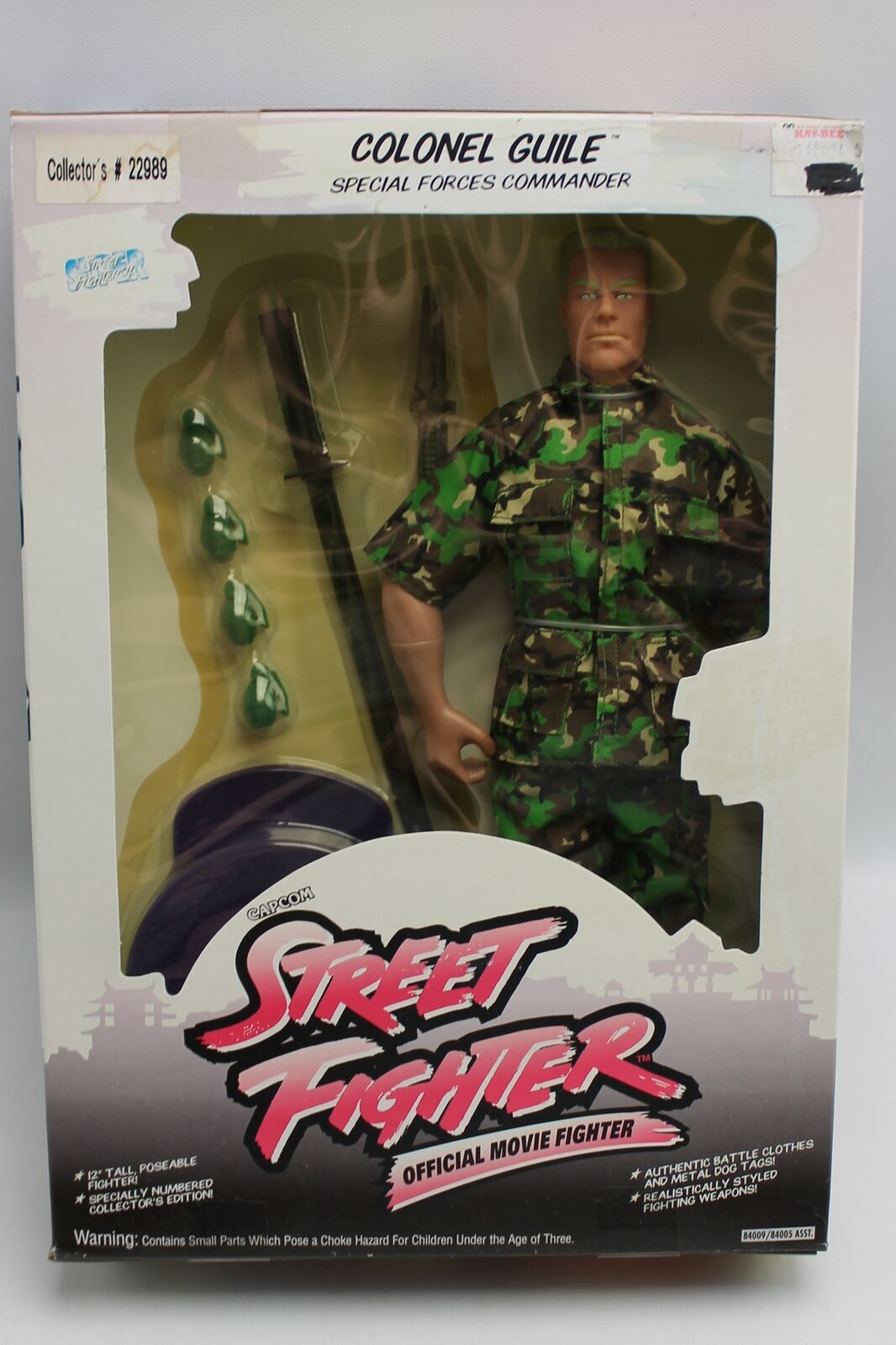 Street Fighter 1993 Colonel Guile 12in Figure Capcom Poseable Original  Hasbro for sale online