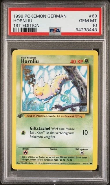 SEQUENTIAL PSA 10 HORNLIU KOKUNA WEEDLE KAKUNA 1ST ED GERMAN BASE SET POKEMON - Image 2 of 4