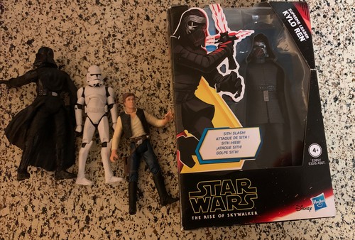 Star Wars Lot: 2 Escape From Death Star Game , Kylo Ren, R2D2, Chewbacca Figures - Picture 11 of 12