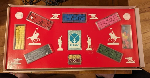 Vintage Original 1963 Parker Brothers RISK Continental Board Game Complete