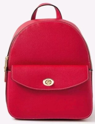 Monsoon Accessoire Ricki Mini rot umlaufender Reißverschluss Kunstleder Rucksack neu mit Etikett