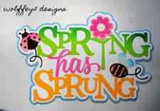 CRAFTECAFE SPRING TITLE KID premade paper piecing scrapbook die cut piece page