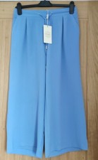 NWT Light Blue Pull On Crop Trousers Size S Kasara