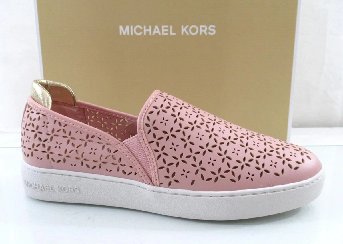 Michael Kors Ophelia Slip On Sneaker Perforated Smokey Rose Size 7.5