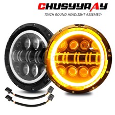 For Jeep Wagoneer 1963 1964-1978 Pair 7inch Round Led Headlights With Drl Kit