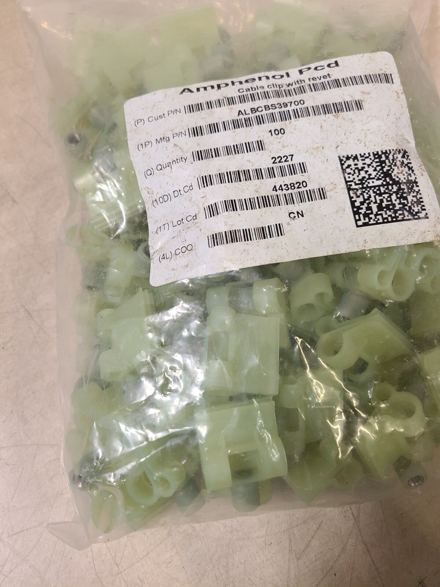 Pack of 100 Amphenol PCD Cable Clip With Revet ALBCBS39700 | eBay