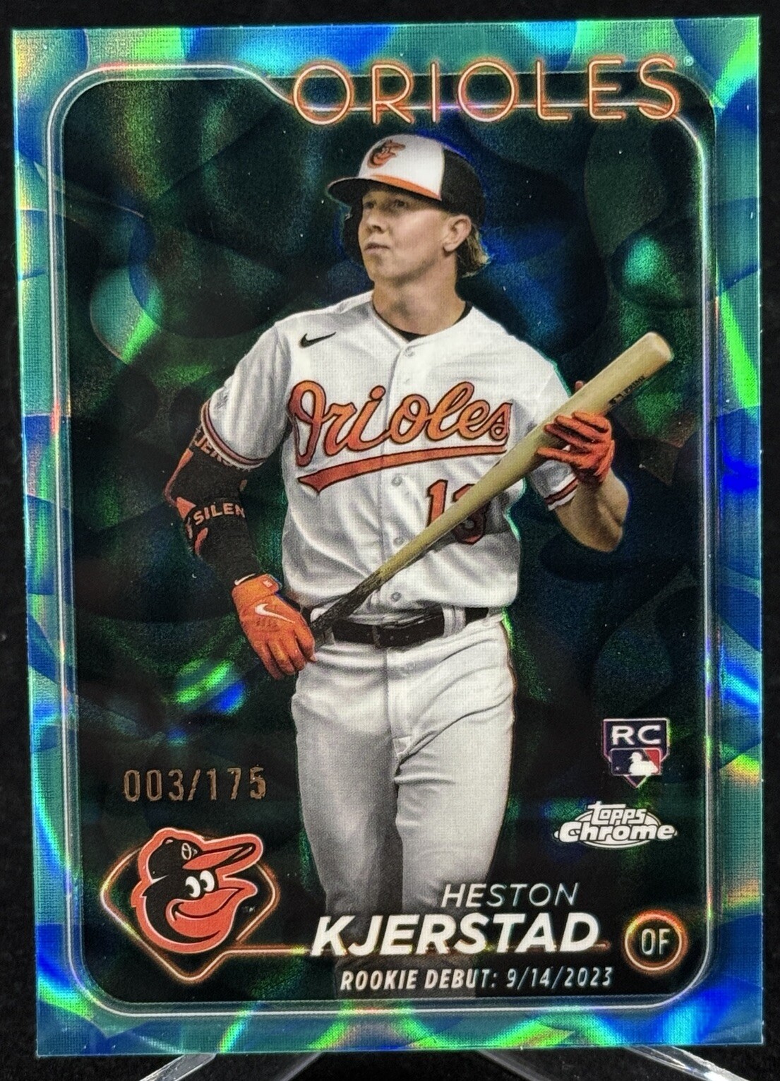 2024 TOPPS CHROME UPDATE HESTON KJERSTAD AQUA Blue Lava  /175 USC120 RC Rookie