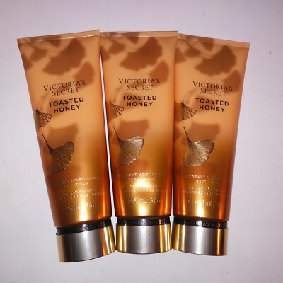Set of 3  Victoria Secret Lotion Toasted Honey Fragrant Moisturizing Gift Set  