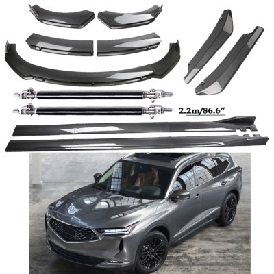 Carbon Fiber Front Bumper Lip Spoiler & Side Skirt Body Kits For Acura MDX SUV