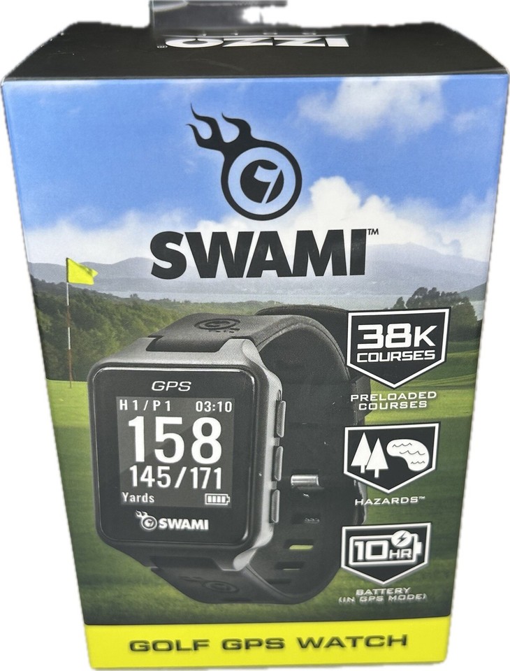 IZZO Golf Swami Golf GPS Watch, with 38,000+ Preloaded Course Maps