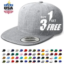 Snapback Hat Flat Baseball Cap Trucker Solid Plain Blank Men Hip Hop Army CS