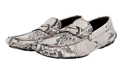 PRADA Leather PYTHON Snake PRINT Driving Loafer Shoes 2DD001  display picture 2