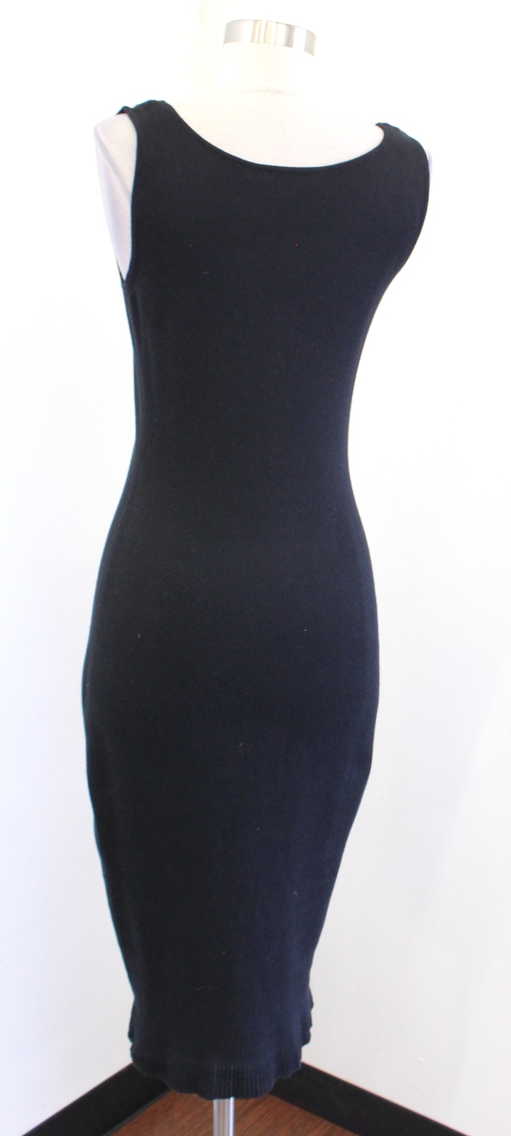 Peruvian Connection Solid Black Knit Fitted Tank … - image 6