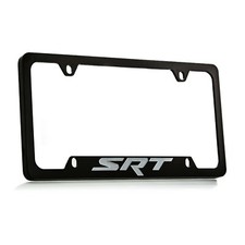 Dodge Srt Black Coated Brass Metal License Plate Frame Holder Dodge Srt Black Coated Brass Metal License Plate Frame Holder