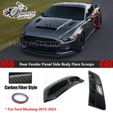 For Ford Mustang 15-23 Carbon Fiber V3 Rear Fender Panel Side Body Flare Scoops