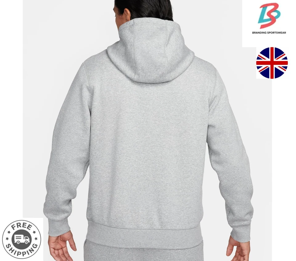 Nike Men’s Club Fleece Hoodie FN3104 Pullover Sweatshirt Futura Logo Casual Top - Image 4 of 4