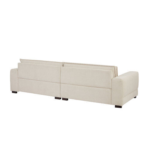 Mid-century Sofa Couch Modern Upholstered Couch For Livingroom Home Office Beige - Picture 7 of 10