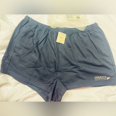 NWT Fabletics Lightweight Go-To Slim Sweatshort Deep Navy 3X