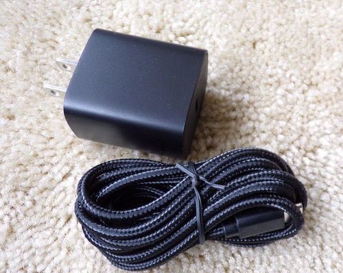 USB Wall Charger and 10 Ft Braided Cable - USB-C; b2