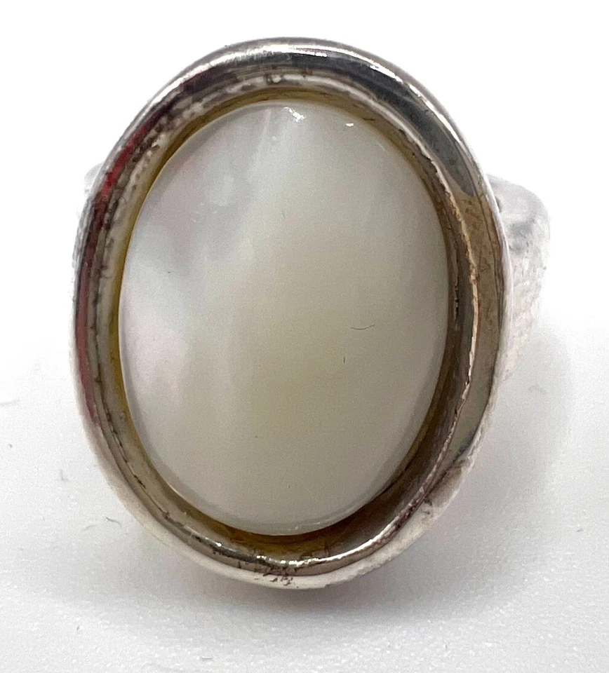 Simon Sebbag Sterling Silver Mother of Pearl Semi Precious Stones Ring - Image 3 of 4