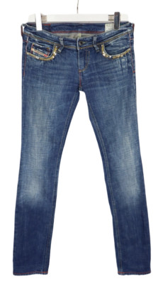 Diesel Lowky 0071l_Stretch Jeans Damen W27/L34 Slim Fit Zip Fly Neu Low Rise
