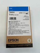 GENUINE EPSON T6032 220ML CYAN INK STYLUS PRO 7800 7880 9800 9880