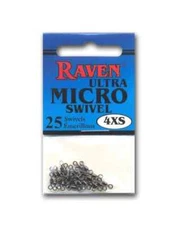 RAVEN ULTRA 25 PACK MICRO FISHING SWIVELS SIZES 1X-4X Size: 4XS