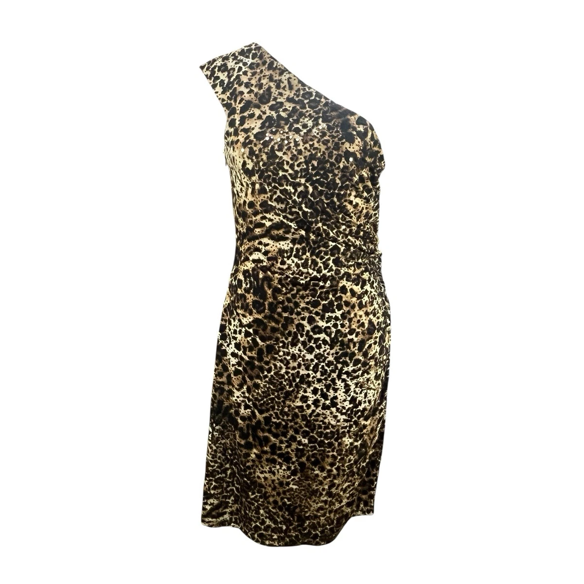 Robe De Soirée David Meister - Taille 0 | Brocart Vert Émeraude, Motif Floral | Une Épaule, Longueur Traîne | Neuve Sans Étiquettes (Val. 558$)