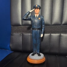 Vanmark Blue Hats of Bravery Policeman "The Salute" 1st Edition 2002, Vintage