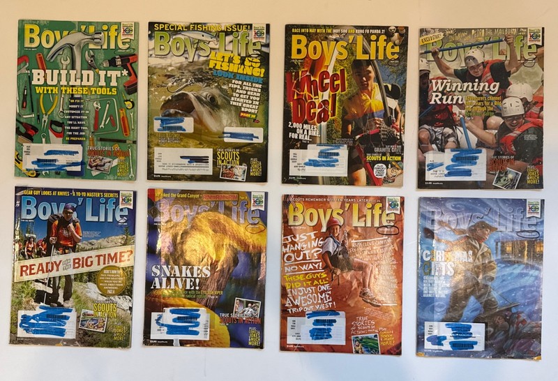 Boys’ Life Magazines - Lot of 8 Issues from Year 2011.