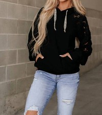 Ampersand Ave University Hoodie Love Story Black