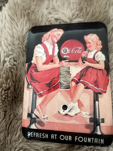 Coca-Cola Vintage Plastic Light Switch Cover