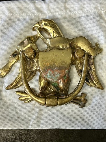 Door Knocker American Eagle Solid Brass Vintage Virginia Metalcraft 2 lbs.