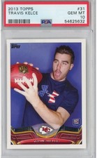 Graded 2013 Topps TRAVIS KELCE #31 Rookie RC Football Card PSA 10 Gem Mint