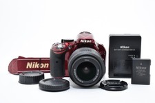 Nikon D5200 24.1MP DSLR Camera Red 18-55mm Lens 5600 shots Excellent 5 Japan