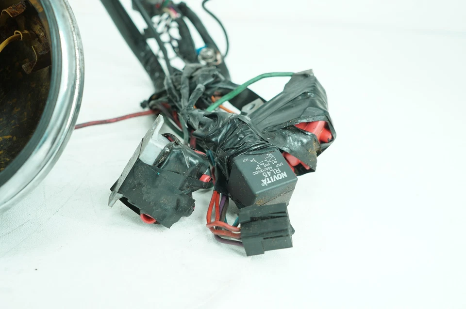 84 Harley Sportster XLH 1000 OEM Main Wire Wiring Harness Ignition Switch & Key - Image 2 of 4