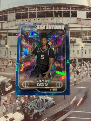 Stephon Castle 2024-25 Topps Chrome Sapphire Rookie San Antonio Spurs