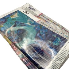 5D Diamond Painting Kits 30 cm x 30 cm Cat/Tropical Lot of 2 NEW