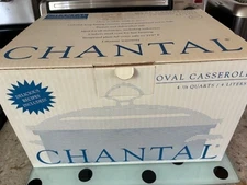 Chantal Enamel-on-Steel White Oval Casserole 4 1/4" Quarts #61-300S - NEW IN BOX