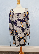 Mint Velvet Andrea Shift Dress Size 10 Square Neck Sundress Botanical Floral