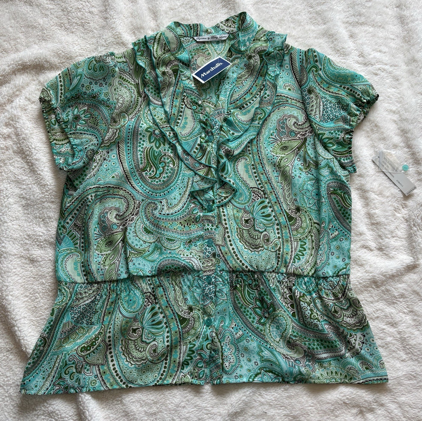 Signature by Larry Levine Women’s Blouse XL New With Tags