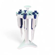 Rainin Pipet-Lite XLS Single Channel Pipette Lot w Stand L-20 L-200 L-1000 Used