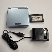 GBA - Nintendo GameBoy Advance SP Console - Pearl Blue AGS 101 Tested #2962