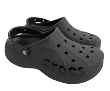 NWT Crocs Baya Platform Glitter Clog Women Size 10 Black with Glitter